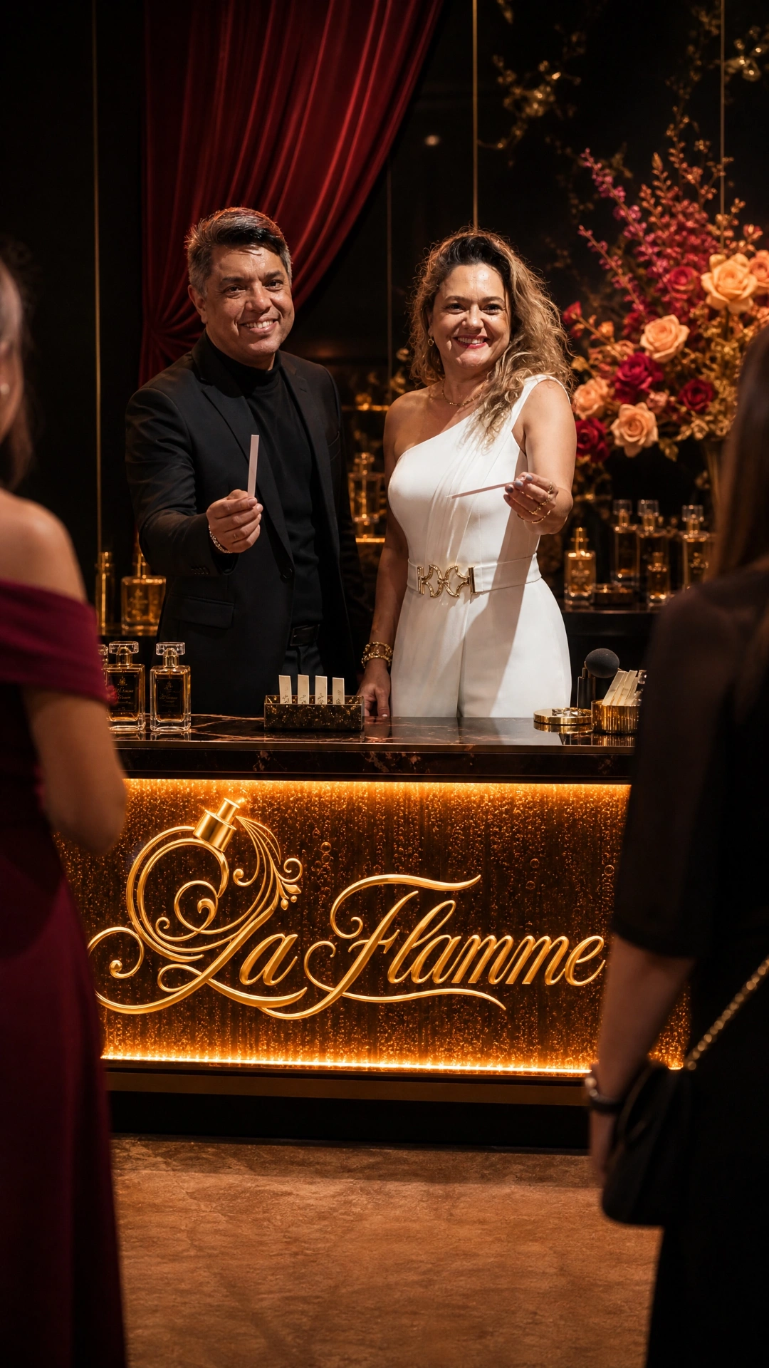 Atendimento exclusivo no Perfume Bar durante evento